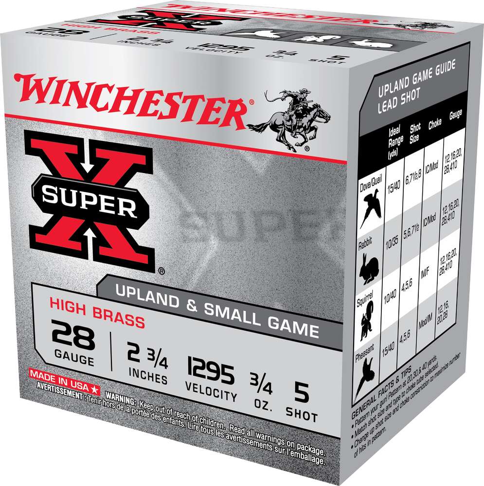 Ammunition Winchester Ammunition Ready Series 28Gauge SUPER-X HIGH BRASS GAME 28GA 2-3/4" 3/4OZ #5 SHOT 25RD